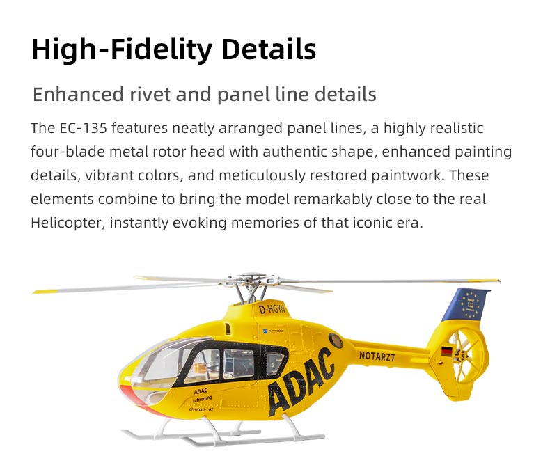 Flywing EC-135 470L 4-Blade ACE GPS/ATT RC Scale Helicopter (RTF) | INDIA - Ozzy Toys