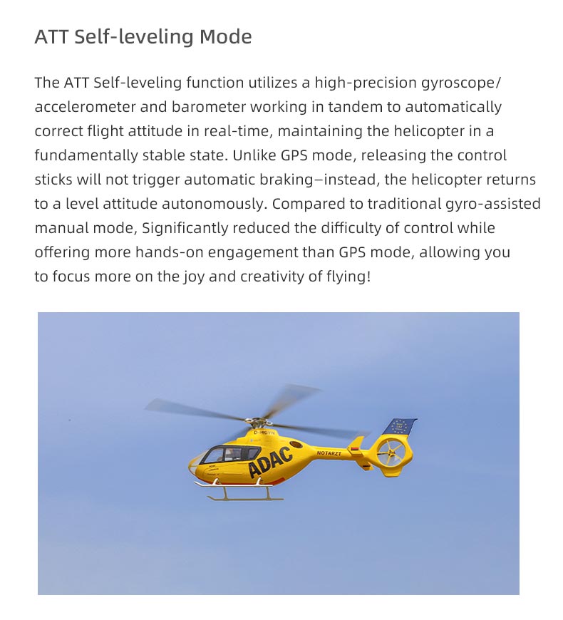 Flywing EC-135 470L 4-Blade ACE GPS/ATT RC Scale Helicopter (RTF) | INDIA - Ozzy Toys