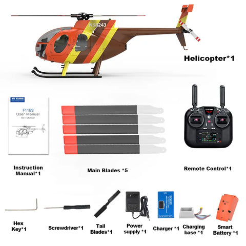 YUXIANG F118S MH-6 MD500 GPS Stabilized RC Helicopter | India