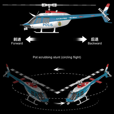 RC ERA C138 PRO Bell 206 Jet Ranger 2.4G 6CH 1/33 Scale RC Helicopter Model RTF | India