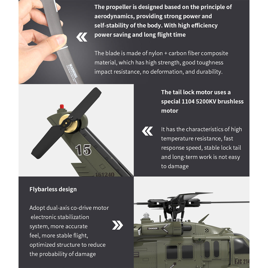 YUXIANG YXZNRC F09 RC Military Helicopter 1/47 2.4G 6CH Brushless RTF | India - Ozzy Toys