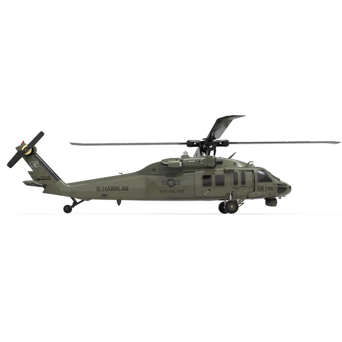 YUXIANG YXZNRC F09 RC Military Helicopter 1/47 2.4G 6CH Brushless RTF | India - Ozzy Toys