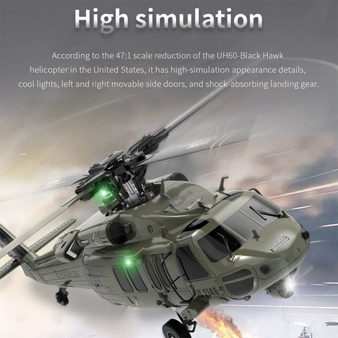 YUXIANG YXZNRC F09 RC Military Helicopter 1/47 2.4G 6CH Brushless RTF | India - Ozzy Toys